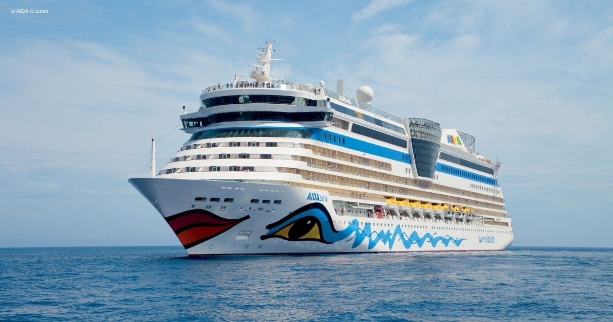 AIDAbella auf dem Meer