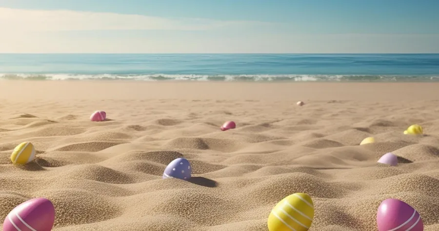 Ostereier im Sand