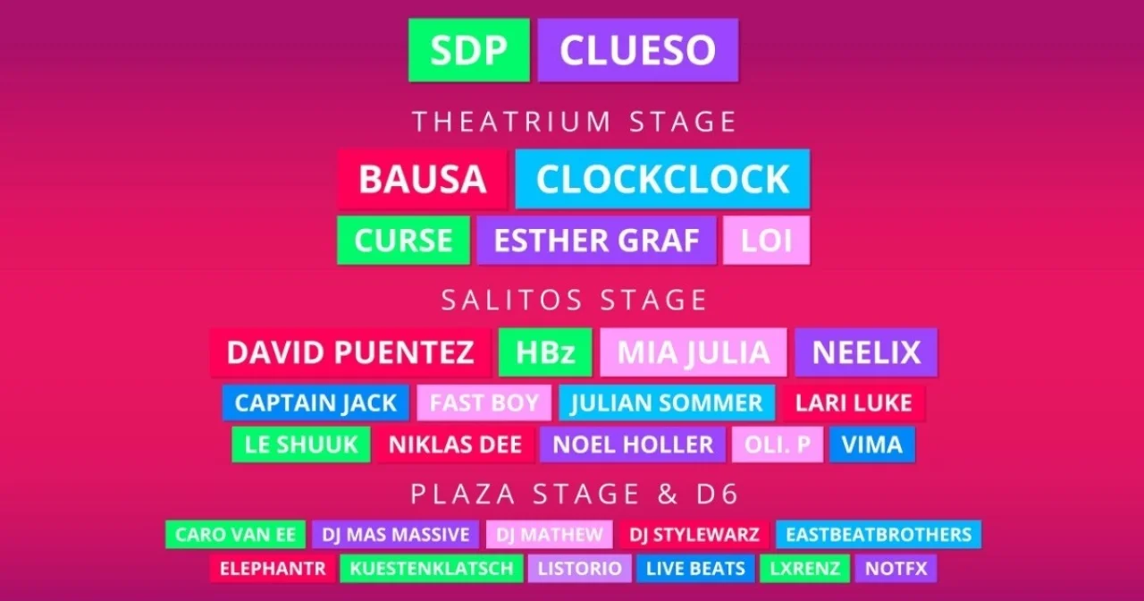 Lineup der AIDA Festival Cruise 2026