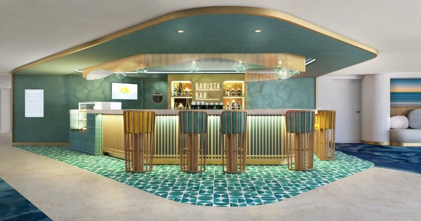 Rendering der Barista Bar Mein Schiff Flow.