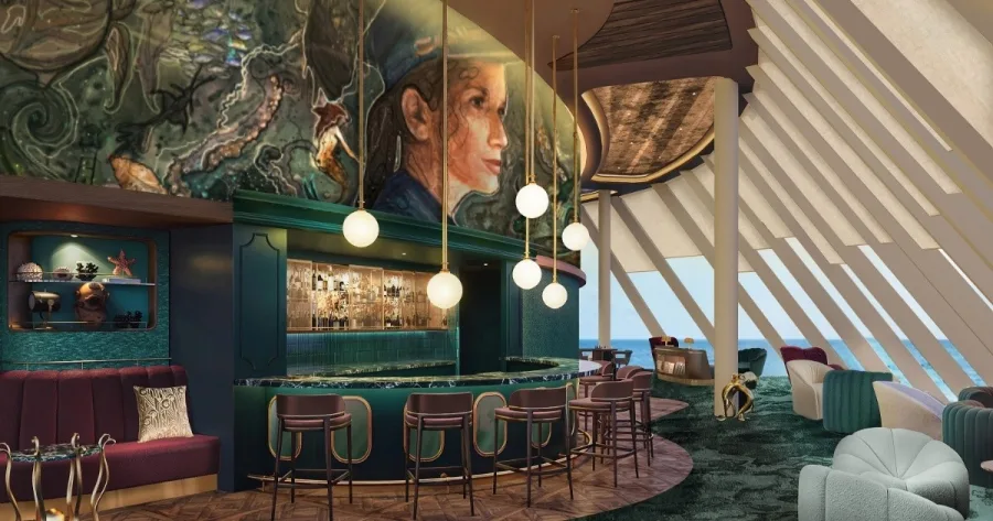 Rendering der Captain's Bar Mein Schiff Flow