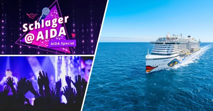 Symbolbild für neues Kreuzfahrt-Special Schlager at AIDA