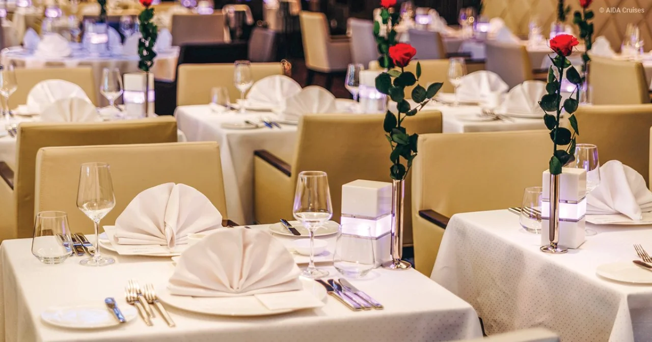 AIDA Restaurant Rossini als Header für Beitrag zum Thema Nebenkosten während Kreuzfahrt