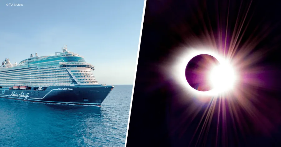 Mein Schiff Flow und partielle Sonnenfinsternis
