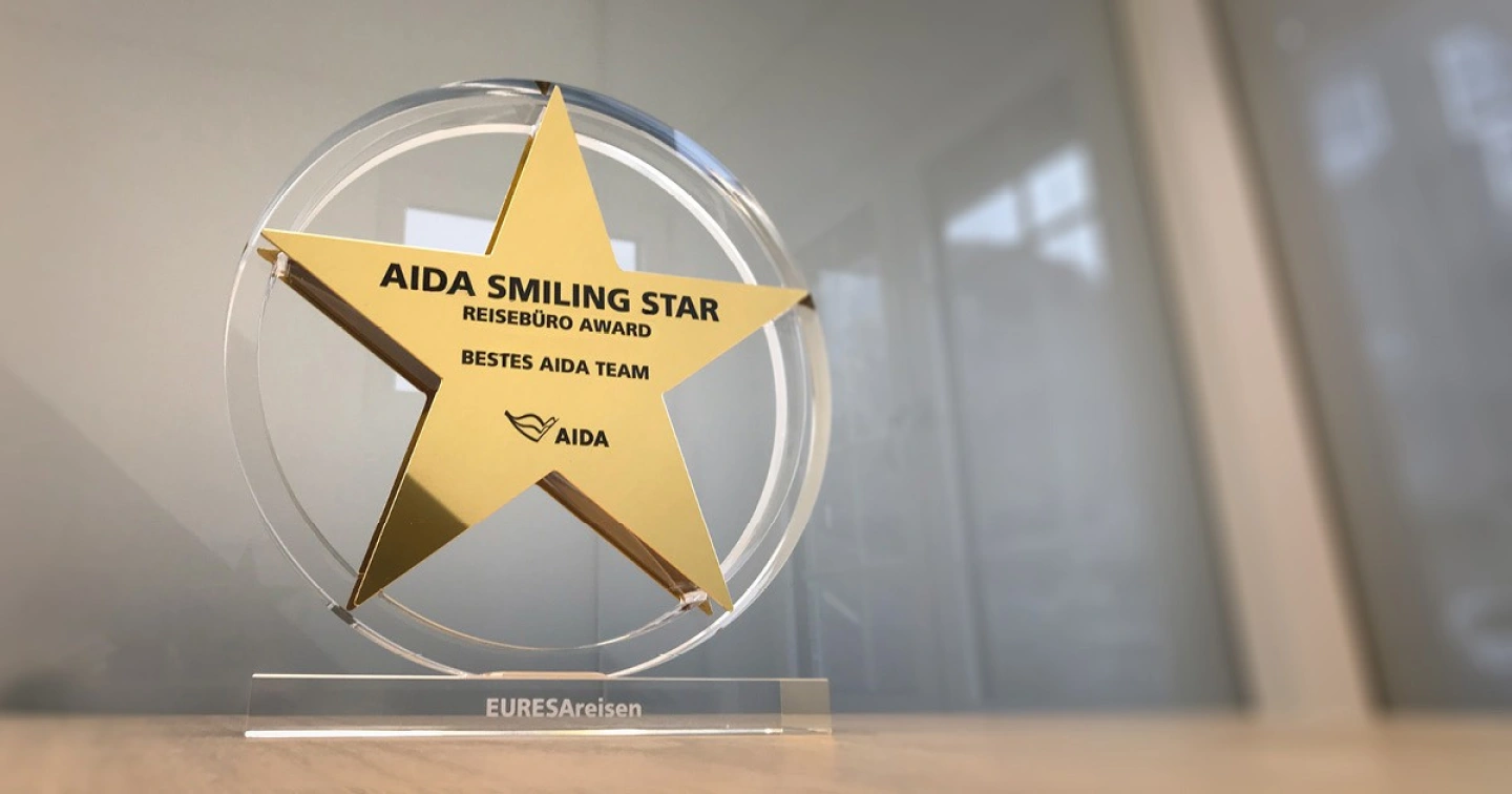 AIDA Smiling Star Reisebüro Award in der Kategorie Bestes AIDA Team