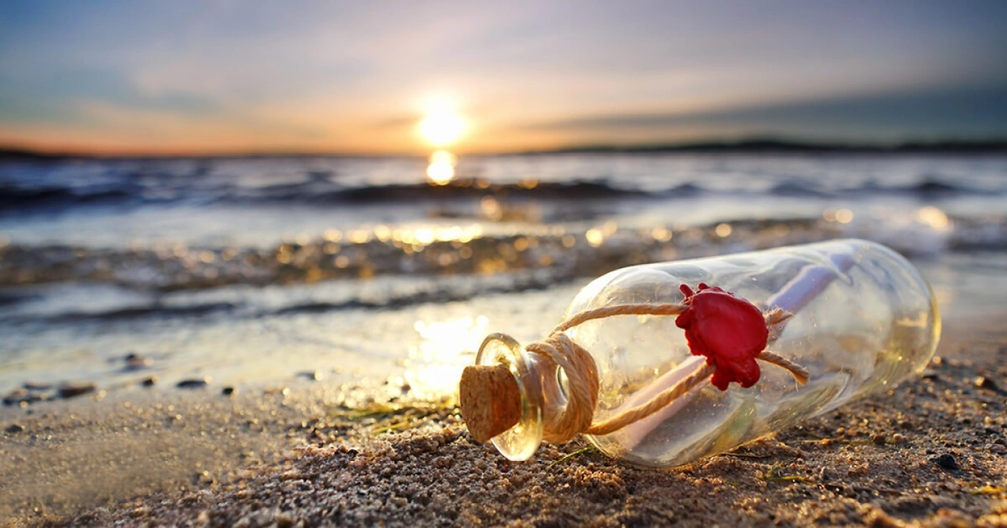 Flaschenpost könnte Kreuzfahrt-Geschenkgutschein enthalten