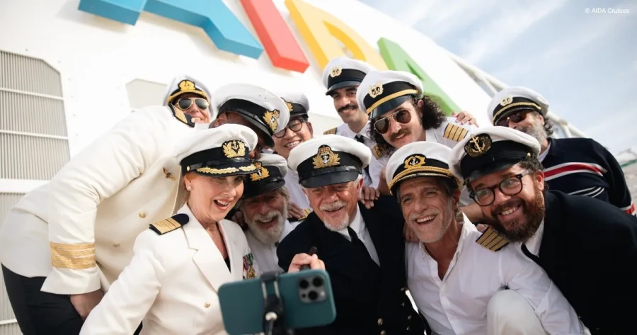 Kapitäne an Bord Szene aus AIDA Werbeclip