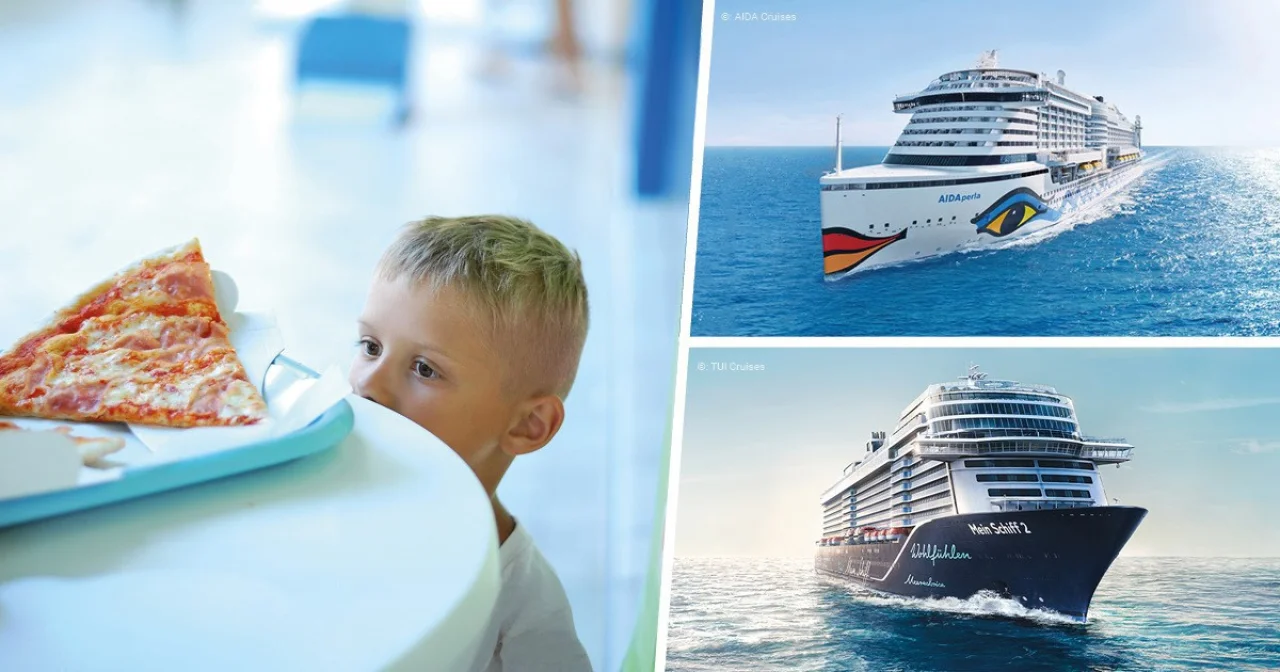 Kindergerechtes Essen und AIDA sowie Mein Schiff Schiff