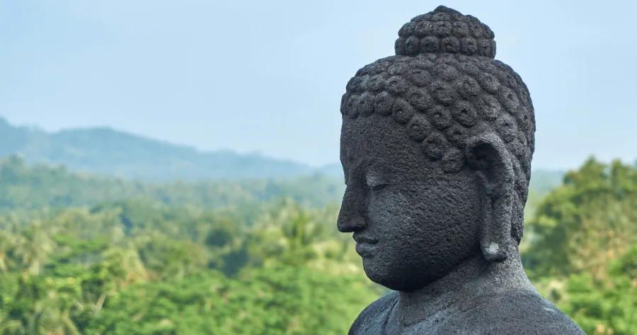 Buddhistische Tempelstatue