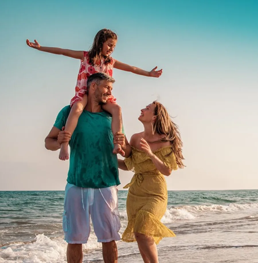 Familie am Strand